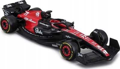 Maket makine Bburago Alfa Romeo F1 C43 Valtteri Bottas, shkallë 1:43, kuqe e zezë