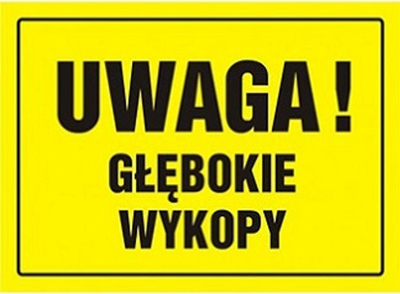 Tabelë paralajmëruese Opena, OA 007 DY PN, 24x33cm, PVC, e verdhë
