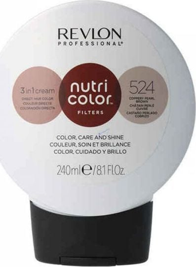 Maskë ngjyruese flokësh Revlon Professional Nutri Color Filters 524 Coppery Pearl Brown, 240ml