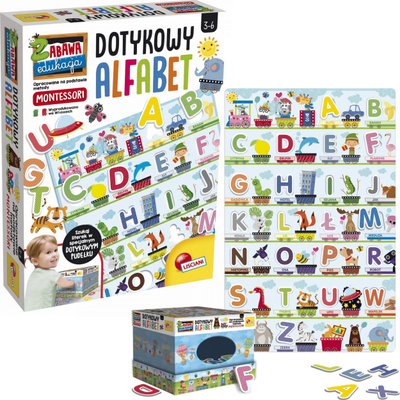 Lojë edukative Lisciani Montessori Tactile Alphabet, alfabet prekës, 3D