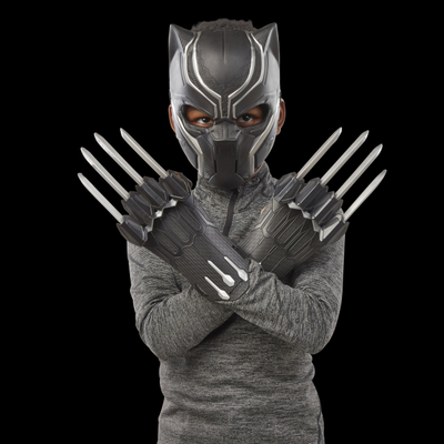 Set role-play Marvel Black Panther Legacy Warrior Pack, maskë dhe thonj, i zi