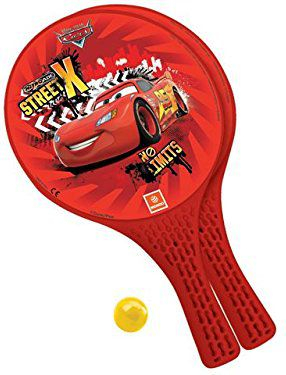 Raketë dhe top Mondo Rackets Cars in net (PM-118), e kuqe