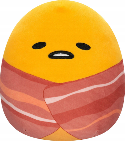 Lodër pelushi Squishmallows Gudetama, 8", Bacon Blanket, shumëngjyrëshe