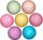 Top lodër Artyk Colorful Ball Hedgehog, 23cm, PVC, transparent
