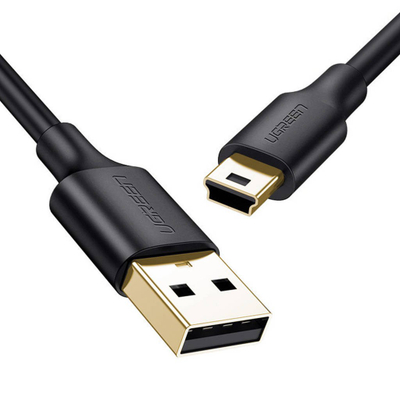 Kabllo USB Ugreen USB A në mini USB, 2 metra, e zezë