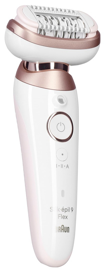 Epilator Braun Silk-épil Series 9 Flex 9-030 3D, Wet &amp; Dry, pa kabllo, i bardhë
