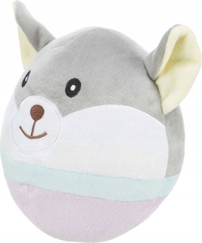 Lodër pelushi Trixie Junior Bear, 20 cm, për beba, gri pastel