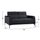 Set divanësh Tricia 2-pjesësh HM11273, gri/ zezë