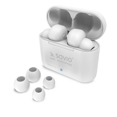 Kufje Savio TWS-07 PRO, të bardha
