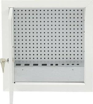 Kasetë shpërndarëse telekomi Telecom SK-TEL-WN-PER, për montim të fshehtë, me derë tulle, e bardhë