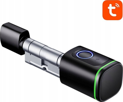 Cilindër smart për derë Avatto SDL-S1-B90, 90mm, me shenjë gishtash, i zi