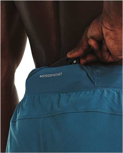 Pantallona vrapimi Under Armour Launch Elite Mesh për meshkuj, antierë, blu