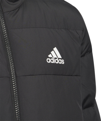 Xhaketë për kalamaj Adidas Frosty Jr HM5205, me pupla, me kapuç, e zezë