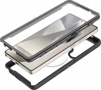 Kapak telefoni Tech-Protect Defense MagSafe Galaxy S25 Ultra, i fortë kundër goditjeve, i zi