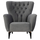 Kolltuk velvet chesterfield 87×88×100 cm (HM9217.20), gri