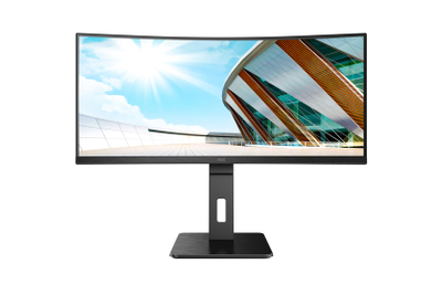 Монитор AOC CU34P2A, 34", 3440x1440, 100Hz, црн