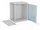 Kabinet i varur rrjeti ALANTEC 19" 15U, 600x450, derë xhami, gri