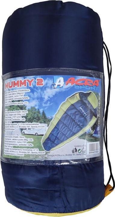 Кеса за спиење Spokey SPM2 Mummy, до -3°C, полиестер, сина