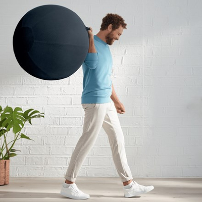 Top ulës Leitz Ergo Cosy, ergonimik, me mbulesë tekstili, gri i errët