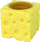 Lodër antistres squishy Mouse in Cheese, sensoriale për kalamaj, 5x5x5 cm, e verdhë