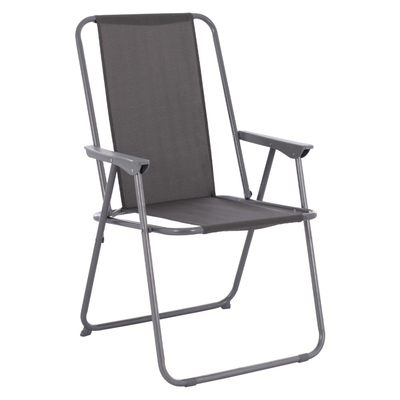 Karrige plazhi metal + pëlhurë (HM5148.01), gri