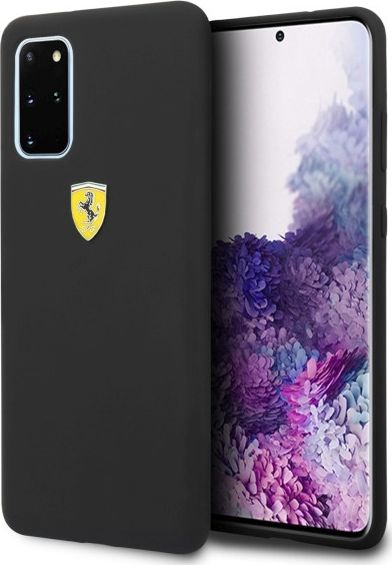 Mbështjellës telefoni Ferrari FESSIHCS67BK, për Samsung Galaxy S20 Plus, silikon, i zi