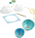 Set artizanati Djeco Do It Yourself Sea Paper Bowls, 2 tasa letre, mosha 7-12 vjeç, blu