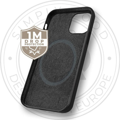 Mbrojtëse telefoni Xqisit Silicone Mag, MagSafe, për iPhone 15 Pro Max 6.7", e zezë