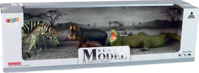 Set figura lodrash kafshë të egra, safari afrikane, shumëngjyrëshe