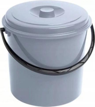 Kovë Curver, 10L, me kapak, gri e hapur