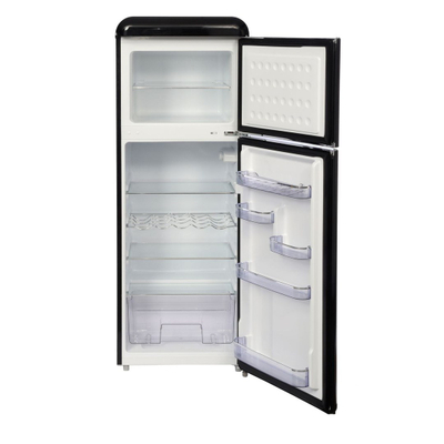 Frigorifer me ngrirës Ravanson LKK-210RB, i pavarur, stil retro, i zi