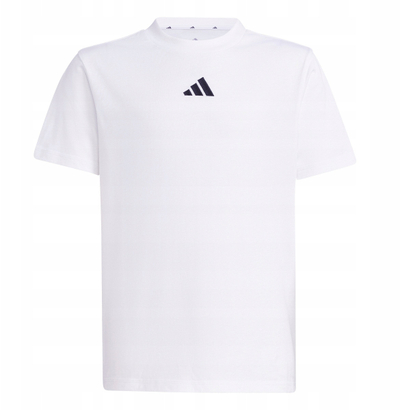Bluzë për fëmijë Adidas Essentials, pambuk, me logo, e bardhë