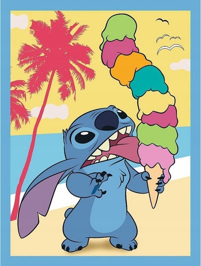 Puzzle dhe lojë memorie Trefl Happy Day Lilo &amp; Stitch, 24 30 48 copë, për fëmijë