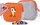 Çantë tualeti PIXIE CREW Zipper Pouch, neopren, panel silikoni, gri me panel portokalli
