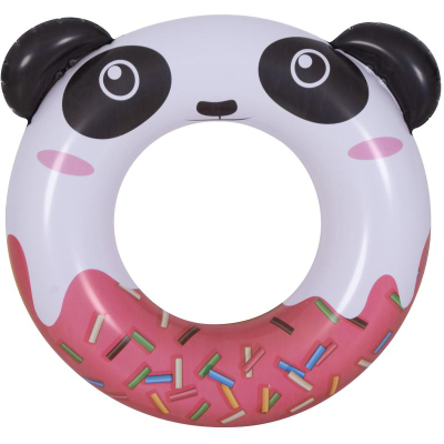 Прстен за пливање Jilong Swim Ring Donut, винил 0.18mm, дизајн панда, розова