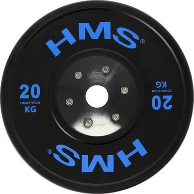 Олимписки диск HMS BTBR20, 20 kg, гумена обвивка, црн