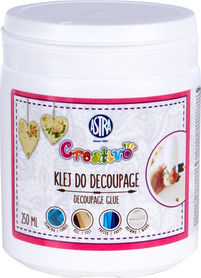 Ngjitës decoupage Astra Creativo, 250 ml, universal, i bardhë