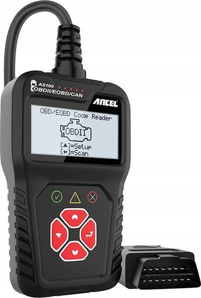 Skaner diagnostikues Ancel AS100 AC100 OBD2, me ekran LCD, ngjyrë e zezë