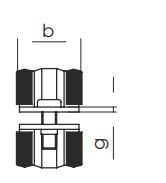Mbajtës tub çeliku EPDM, 1/2"