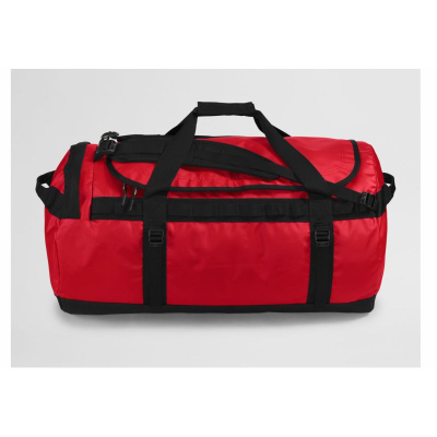 Çantë udhëtimi The North Face Base Camp Large, duffel, e kuqe me të zezë