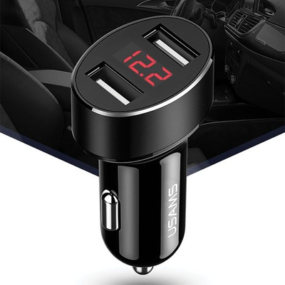 Karikues makine USAMS C1, 2x USB A, 26W, i zi