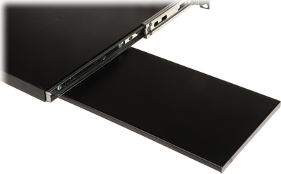 Sirtar tastiere për kabinet RACK 19" Stalflex RSR19-1U-350B-KM, i rregullueshëm 350-555 mm, metal, i zi