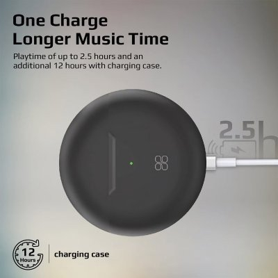 Kufje TWS Promate Charisma 2, Bluetooth 5.0, gjer në 12 orë, të zeza
