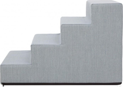 Shkallë për qen Hobbydog Dog Stairs Inari, 4 hapa, 60 x 40 x 40 cm, gri e çelët
