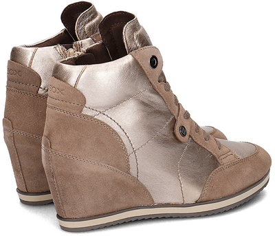 Çizme Geox D4454A-0KY22-, të kafta/krem 37