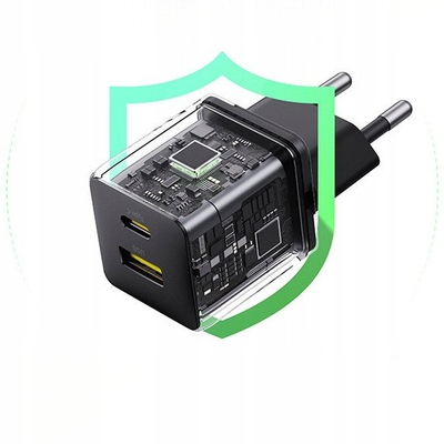 Karikues makine Baseus Palm, USB dhe USB C, 20W, i zi