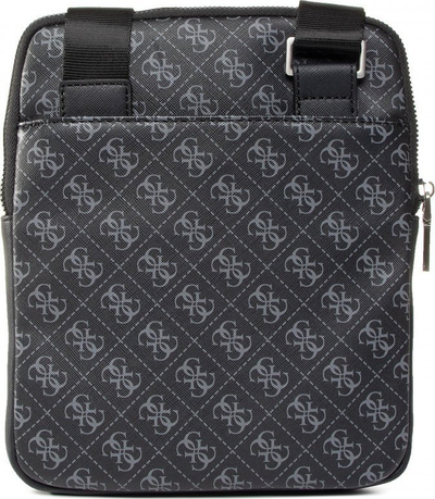Çantë krahu Guess Dan Flat Top Zip, për meshkuj, e zezë