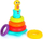 Lodër piramidë me unaza Rainbow Duck, muzikore, me drita, shumëngjyrëshe