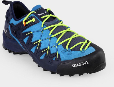 Këpucë hiking SALEWA Wildfire Edge, për burra, me taban POMOCA, blu me të verdhë