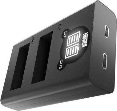 Karikues dykanalësh Newell DL-USB-C për bateri GoPro AHDBT-901, i zi